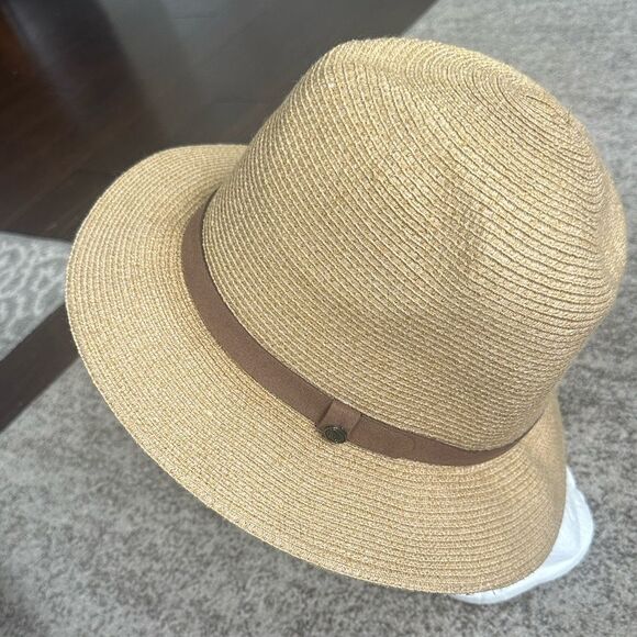 Jaxon Tan Banded Straw Unisex Hat XL - Picture 1 of 6
